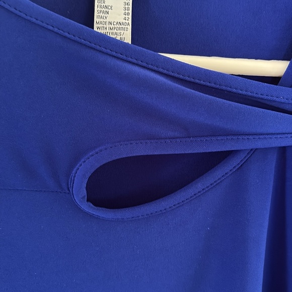 Joseph Ribkoff Royal blue short sleeve knit top Size 8 - Picture 5 of 8